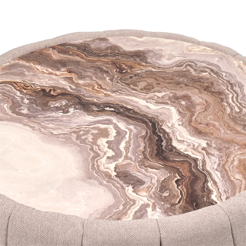Michael Amini Lucca Cocktail Table - Tan Nougat