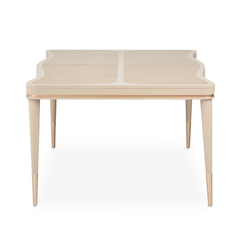 MICHAEL AMINI Malibu Crest 9-Piece Engineered Wood Dining Set in Blush