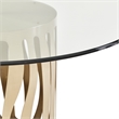 MICHAEL AMINI La Rachelle 5-Piece Transitional Metal Dining Set in Metal
