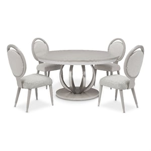 MICHAEL AMINI Eclipse 5-Piece Engineered Wood Dining Set in Moonlight Gray