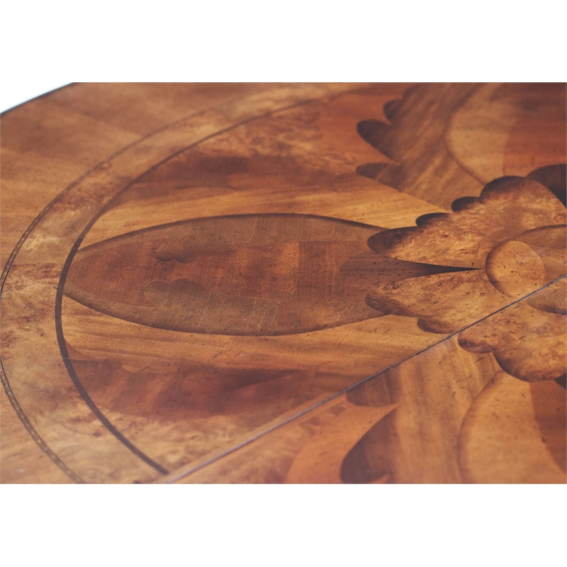 MICHAEL AMINI Villa Valencia 5-Piece Solid Wood Dining Set in Classic Chestnut