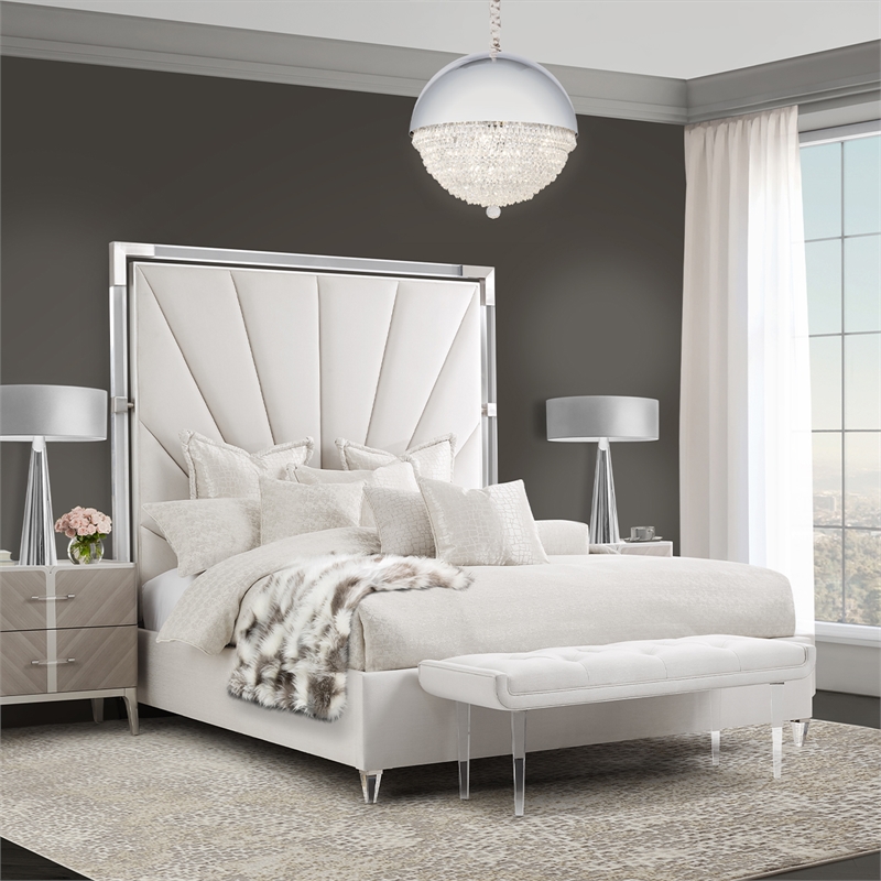 Michael Amini Eclipse Modern LED Chandelier - Silver