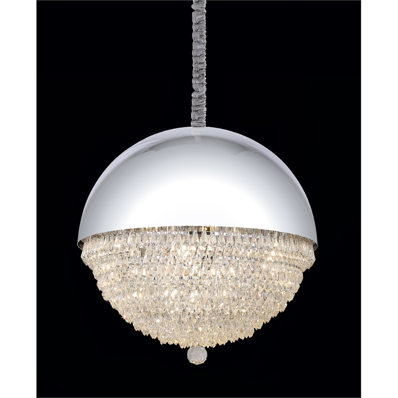 Michael Amini Eclipse Modern LED Chandelier - Silver
