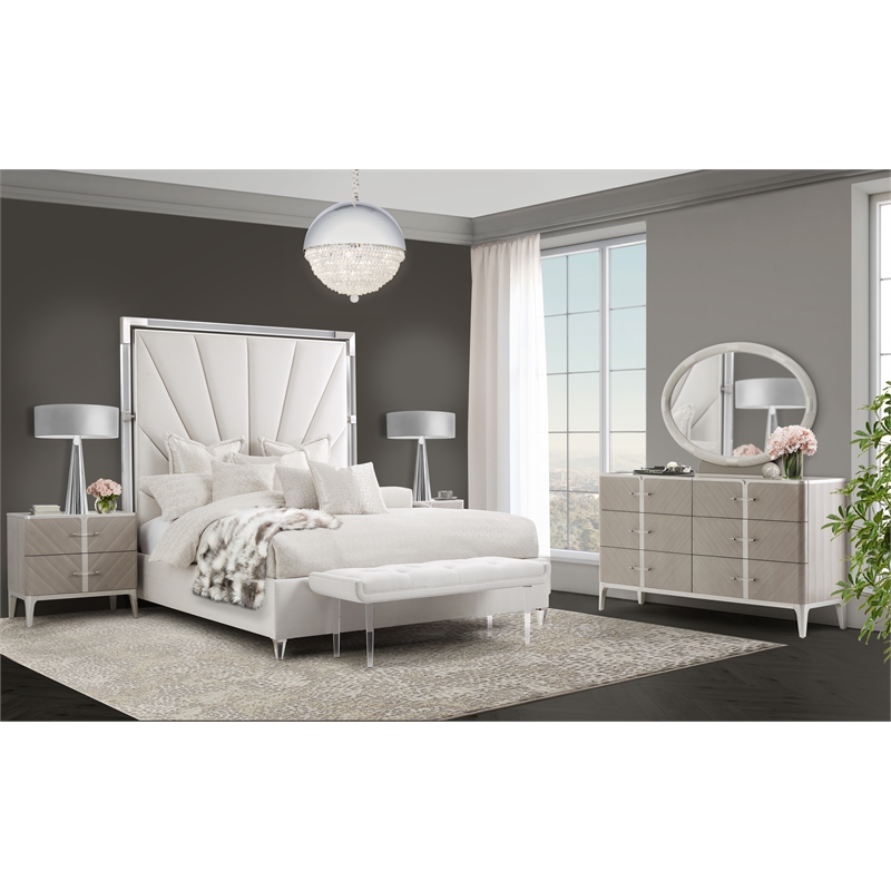 Michael Amini Eclipse Modern LED Chandelier - Silver