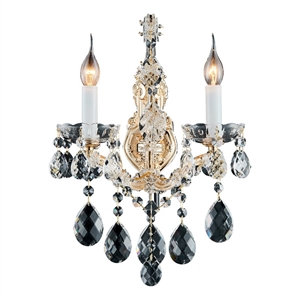 Michael Amini La Scala Traditional Crystal Wall Sconce - Gold