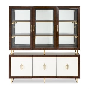Michael Amini Belmont Place China Cabinet with LED Lighting - Espresso
