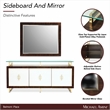 Michael Amini Belmont Place Buffet/Sideboard & Mirror Set in Espresso