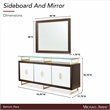 Michael Amini Belmont Place Buffet/Sideboard & Mirror Set in Espresso