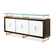 Michael Amini Belmont Place Buffet/Sideboard & Mirror Set in Espresso
