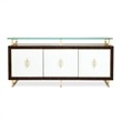 Michael Amini Belmont Place Buffet/Sideboard & Mirror Set in Espresso