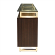 Michael Amini Belmont Place Buffet/Sideboard & Mirror Set in Espresso