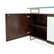 Michael Amini Belmont Place Buffet/Sideboard & Mirror Set in Espresso