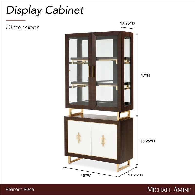 Michael Amini Belmont Place Display Cabinet in Espresso