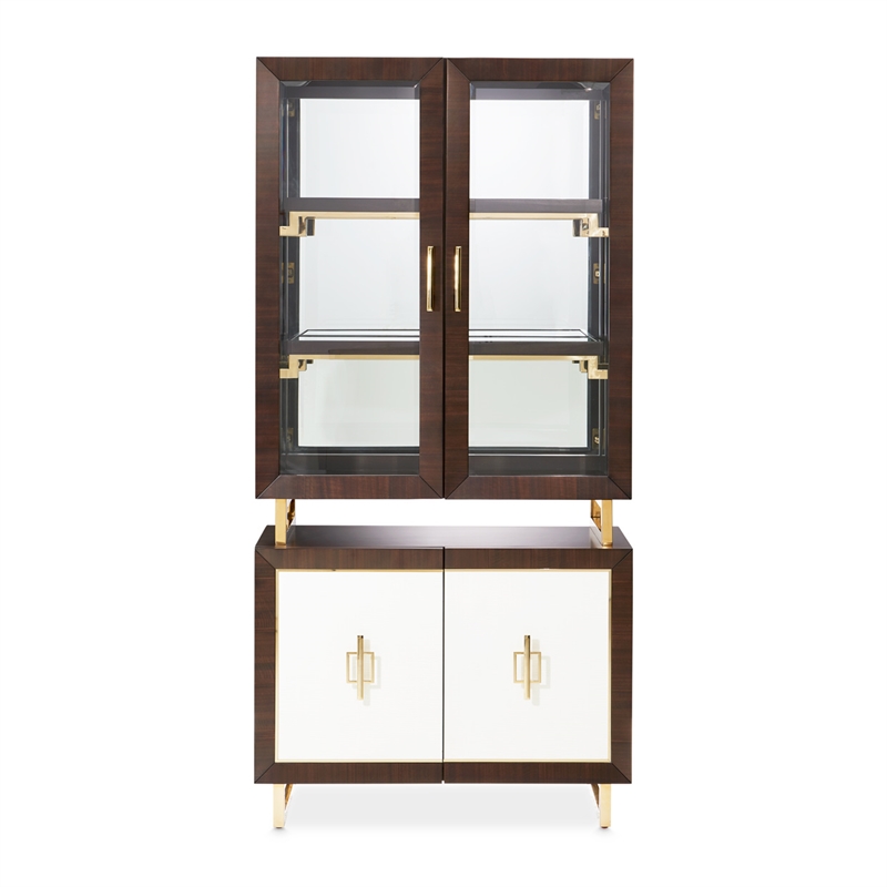 Michael Amini Belmont Place Display Cabinet in Espresso