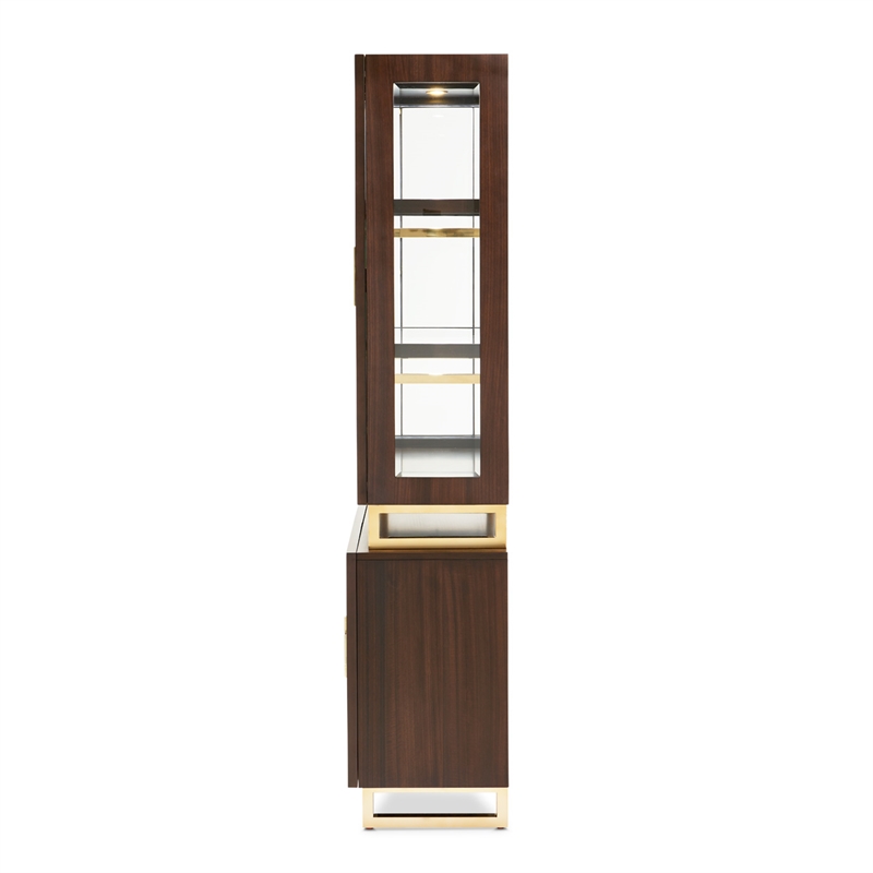 Michael Amini Belmont Place Display Cabinet in Espresso