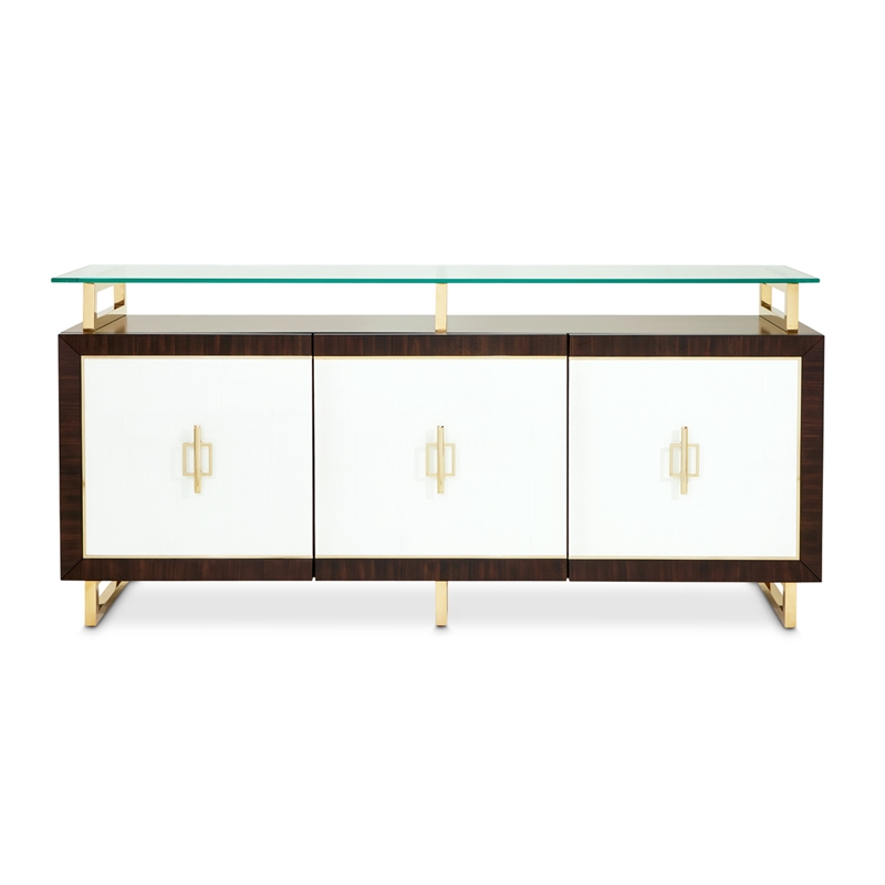 Michael Amini Belmont Place 2-Drawers Buffet/Sideboard in Espresso