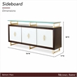Michael Amini Belmont Place 2-Drawers Buffet/Sideboard in Espresso