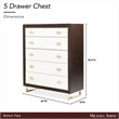 Michael Amini Belmont Place 5-Drawer Bedroom Chest in Espresso