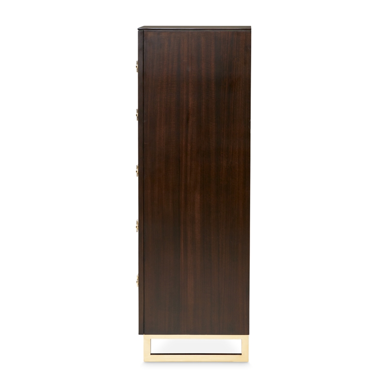 Michael Amini Belmont Place 5-Drawer Bedroom Chest in Espresso