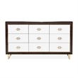 Michael Amini Belmont Place 9-Drawers Bedroom Dresser in Espresso