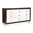 Michael Amini Belmont Place 9-Drawers Bedroom Dresser in Espresso