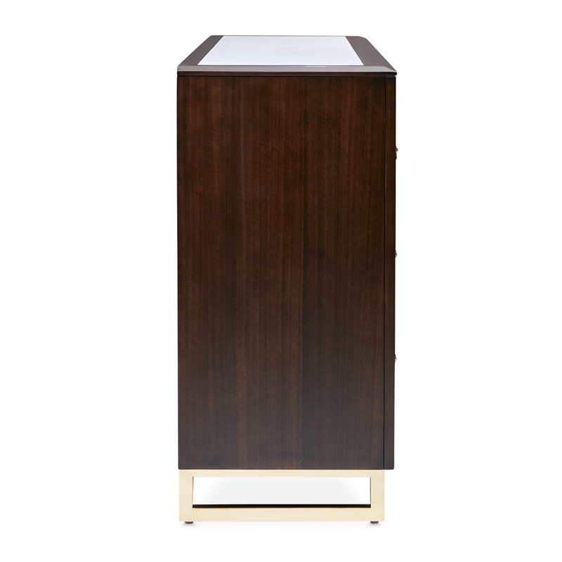 Michael Amini Belmont Place 9-Drawers Bedroom Dresser in Espresso