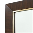 Michael Amini Belmont Place Contemporary Wood Wall Mirror in Espresso