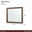 Michael Amini Belmont Place Contemporary Wood Wall Mirror in Espresso