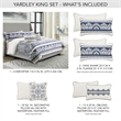 Michael Amini Yardley 5-Piece King Comforter Set - Navy