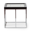 Carmela End Table - Glossy Charcoal Sand