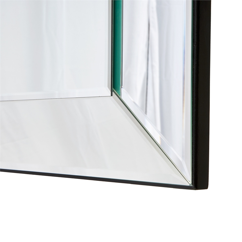 Michael Amini Carmela Wall Mirror - Glossy Charcoal Sand