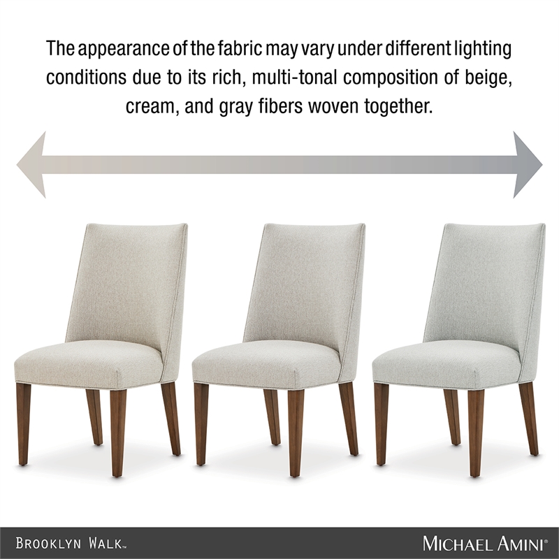 Brooklyn Walk Dining Side Chair - Set of 2 - Greige/Burnt Umber