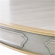 St. Charles Double Pedestal Dining Table -  Dove Gray