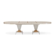 St. Charles Double Pedestal Dining Table -  Dove Gray