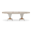 St. Charles Double Pedestal Dining Table -  Dove Gray