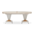 St. Charles Double Pedestal Dining Table -  Dove Gray