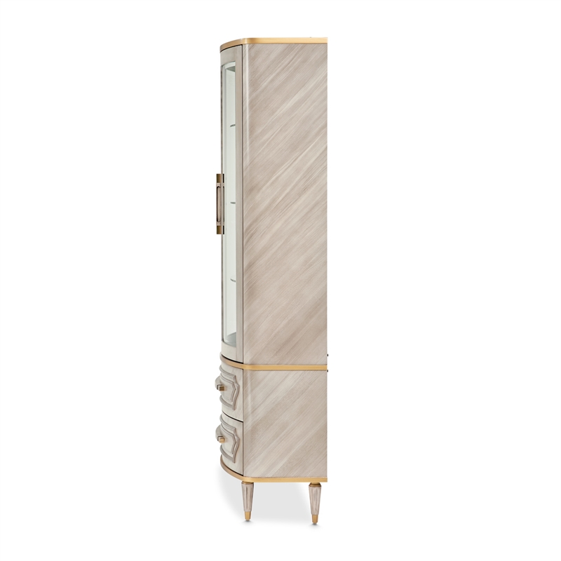 Michael Amini St. Charles Display Cabinet - Dove Gray
