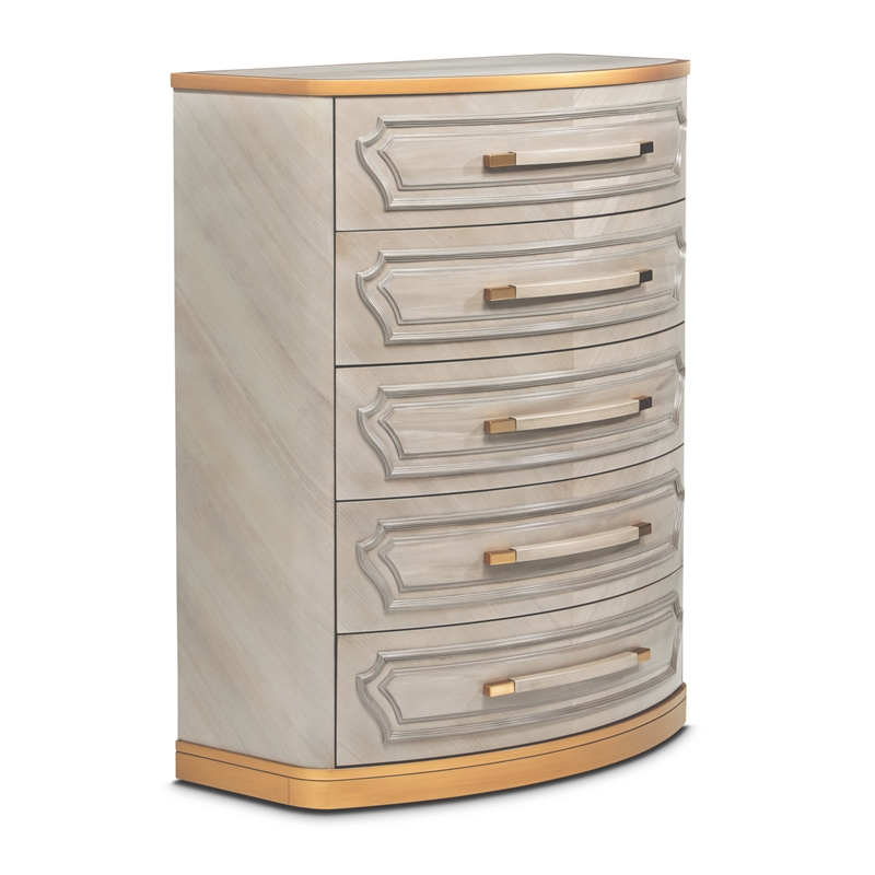 St. Charles 5-Drawer Highboy Chest - Dove Gray