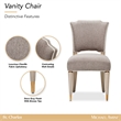 St. Charles Chenille Vanity Chair - Dove Gray