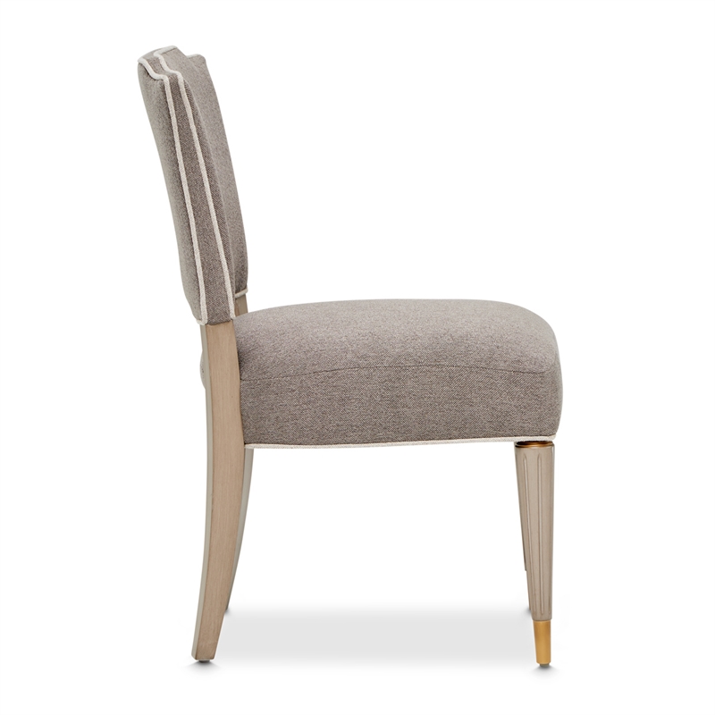 St. Charles Chenille Vanity Chair - Dove Gray
