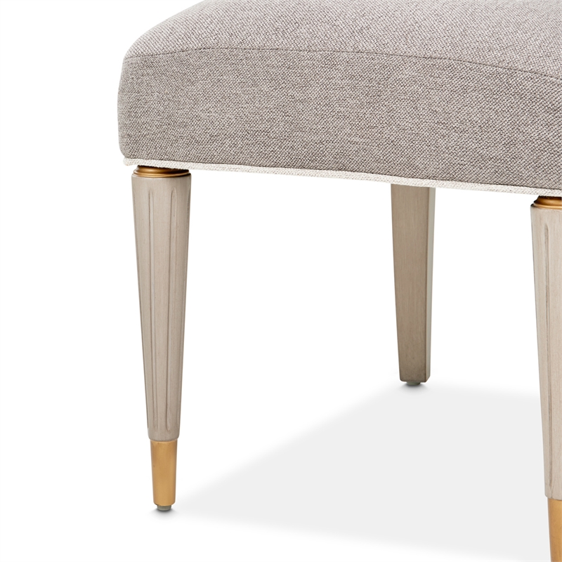 St. Charles Chenille Vanity Chair - Dove Gray