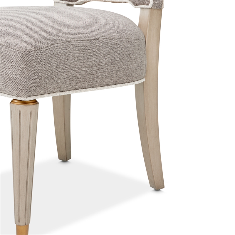 St. Charles Chenille Vanity Chair - Dove Gray