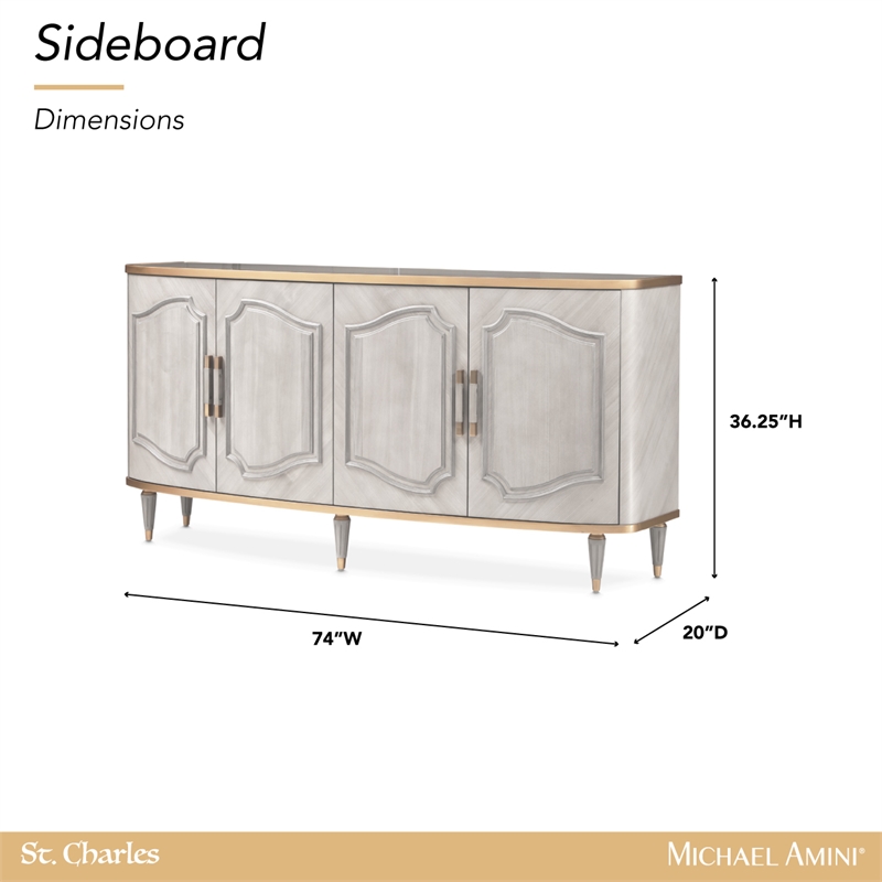 Michael Amini St. Charles Sideboard - Dove Gray