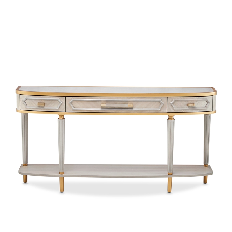 Michael Amini St. Charles Console Table - Dove Gray