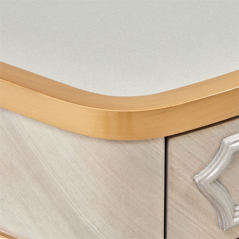 Michael Amini St. Charles Console Table - Dove Gray