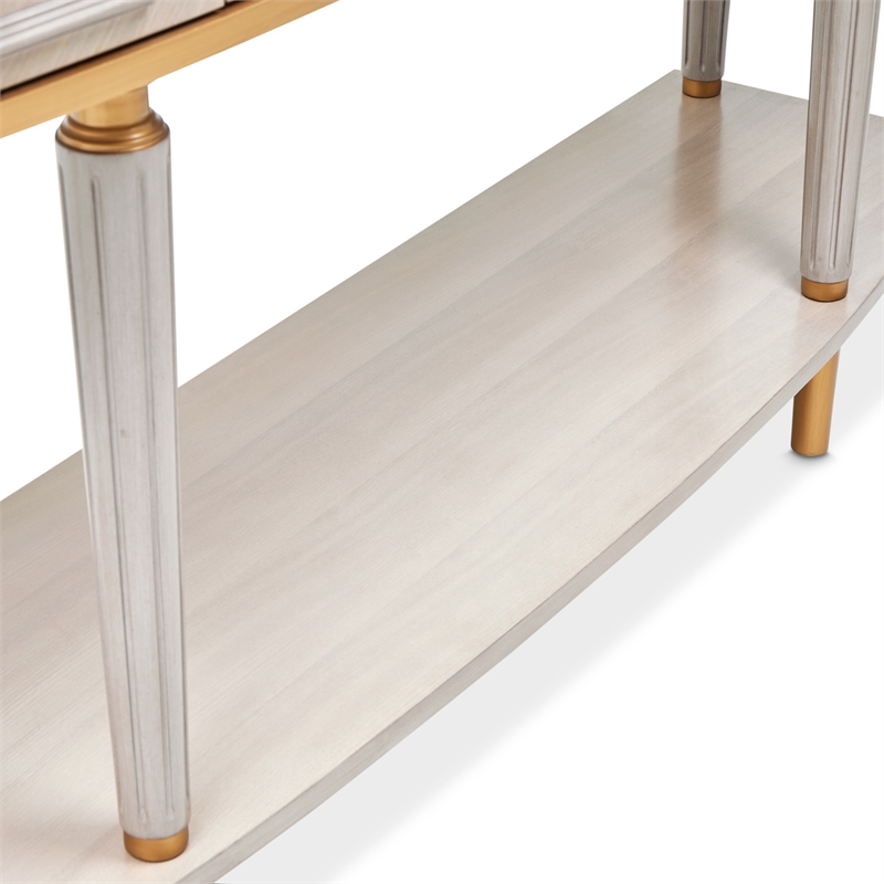 Michael Amini St. Charles Console Table - Dove Gray