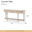 Michael Amini St. Charles Console Table - Dove Gray