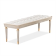 St. Charles Chenille Accent Bench - Dove Gray