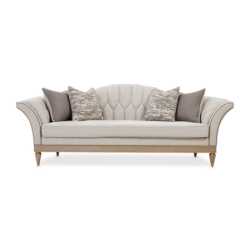 St. Charles Standard Chenille Sofa - Natural Cirrus/Dove Gray