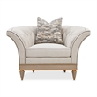 St. Charles Matching Chenille Accent Chair - Natural/Dove Gray